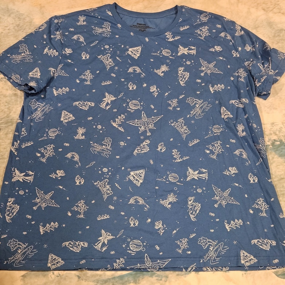 Disney Parks Pandora‎ Avatar 4XL Blue Graphic T Shirt Animal Kingdom